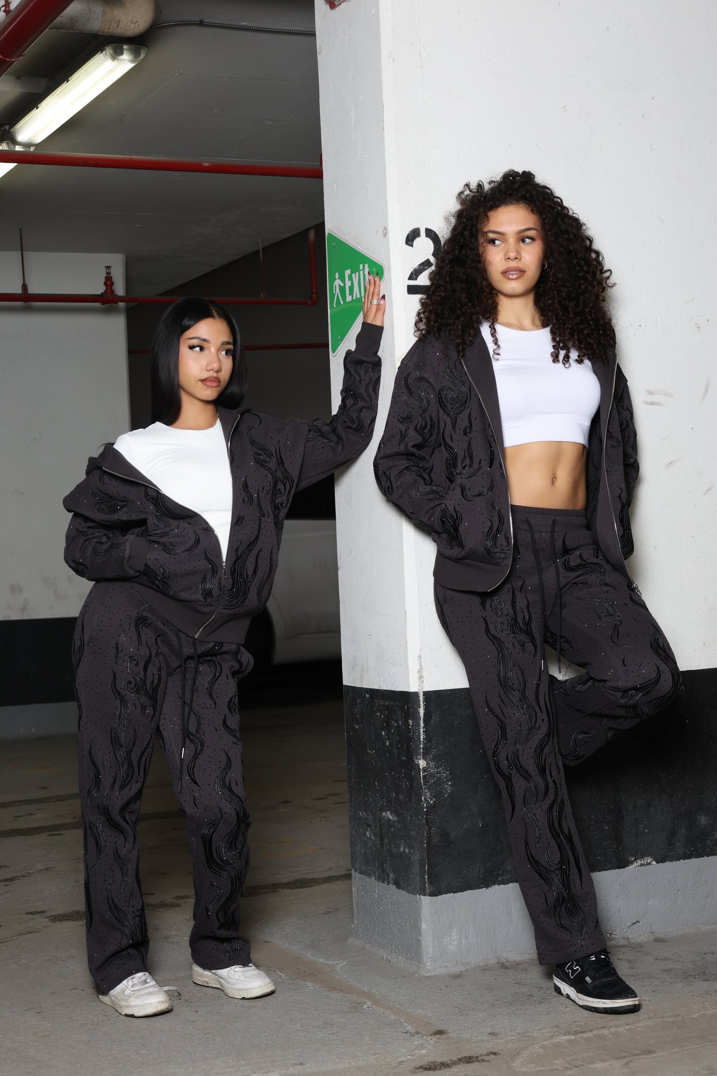 Black Flame Sweats Set