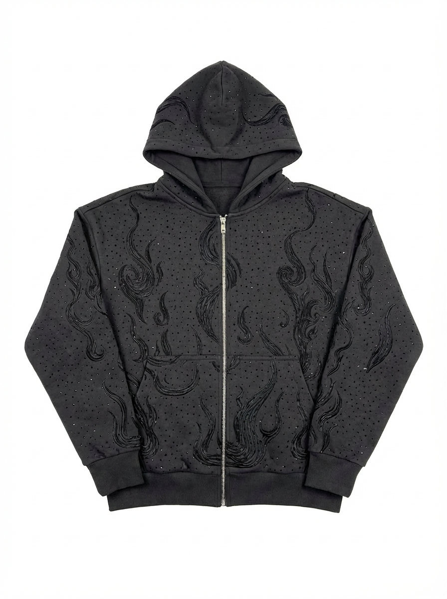 Black Flame Sweats Set