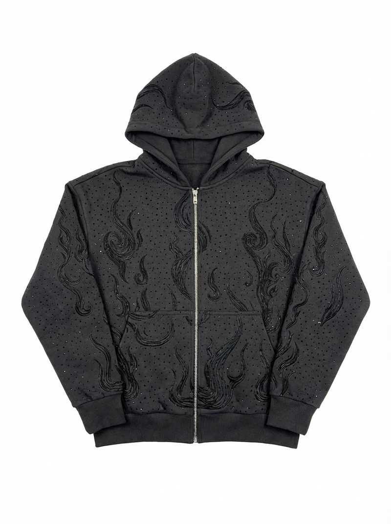Black Flame Sweats Set